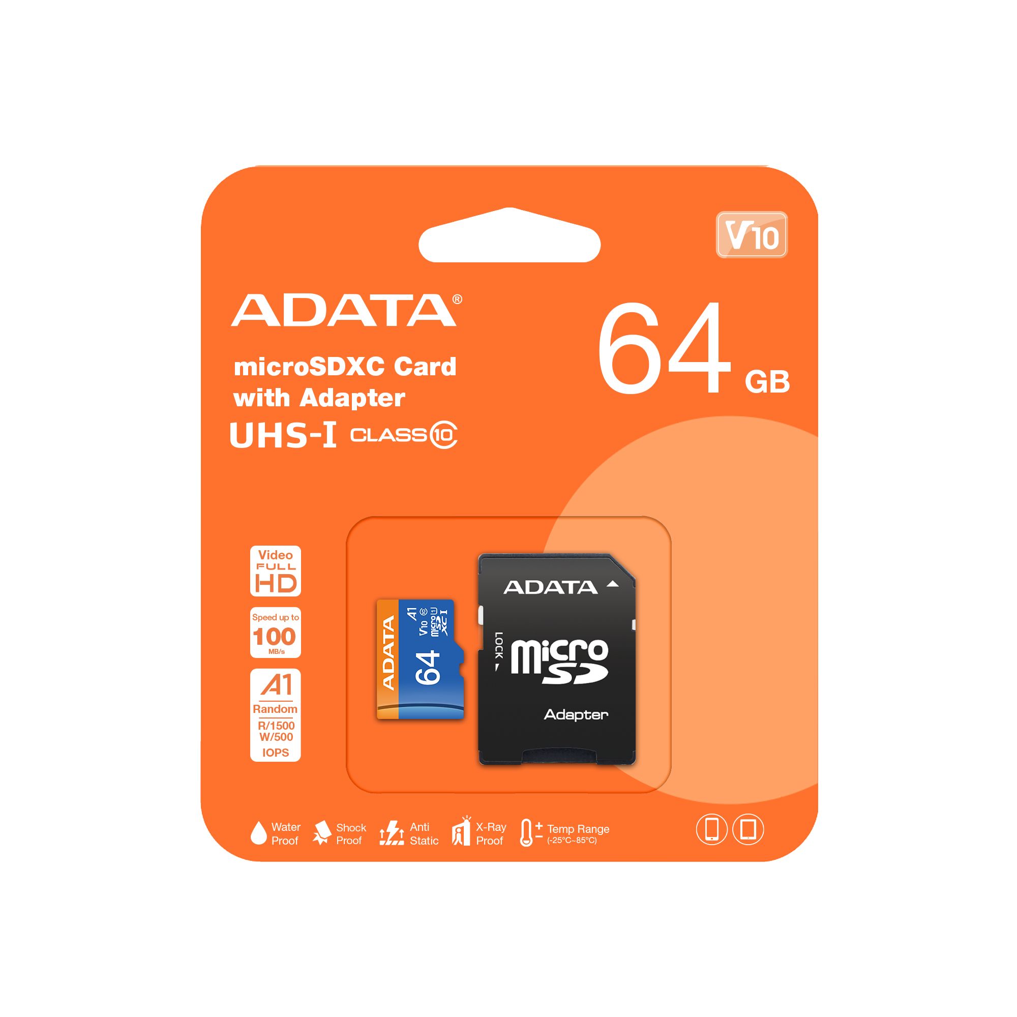 5 Pack - Tarjeta de Memoria microSD de 64 GB Adata Premier