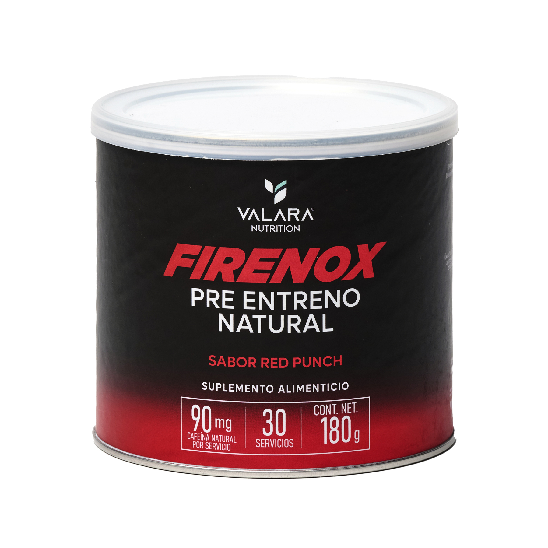 Firenox Pre Entreno Natural Ponche 180gr, Energía Sostenida, Amigable con el sueño 