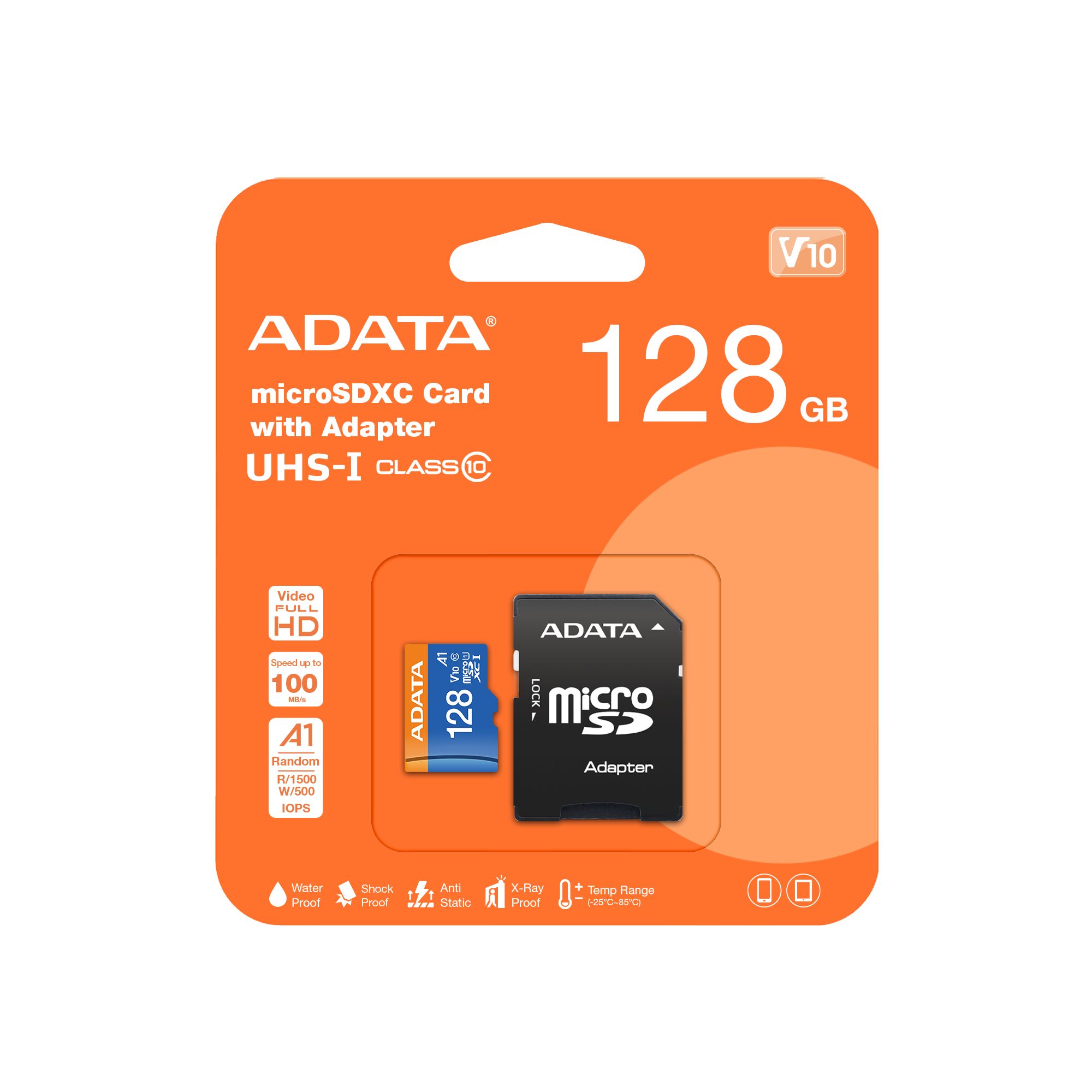 10 Pack - Tarjeta de Memoria microSD de 128 GB Adata Premier