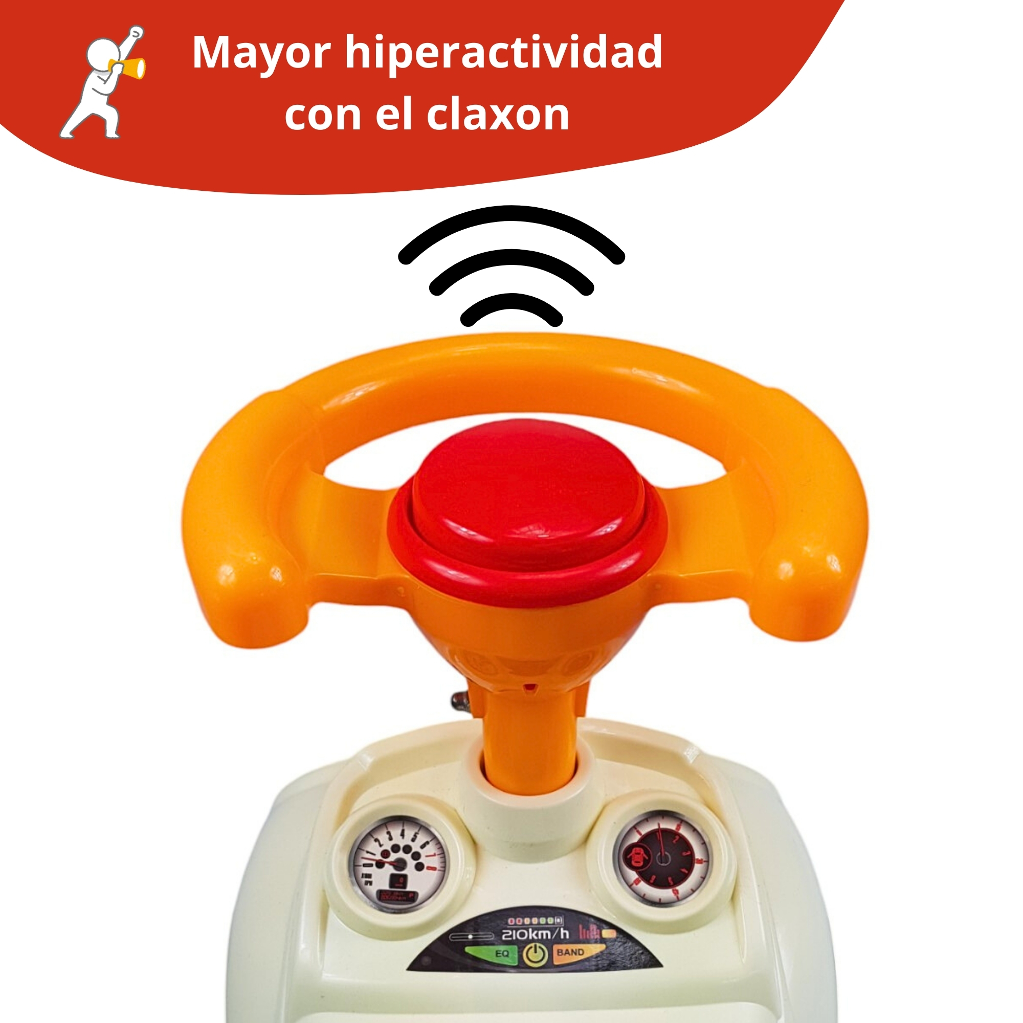 Montable para Niños Vocho Carrito Correpasillos de 51 cm - Blanco