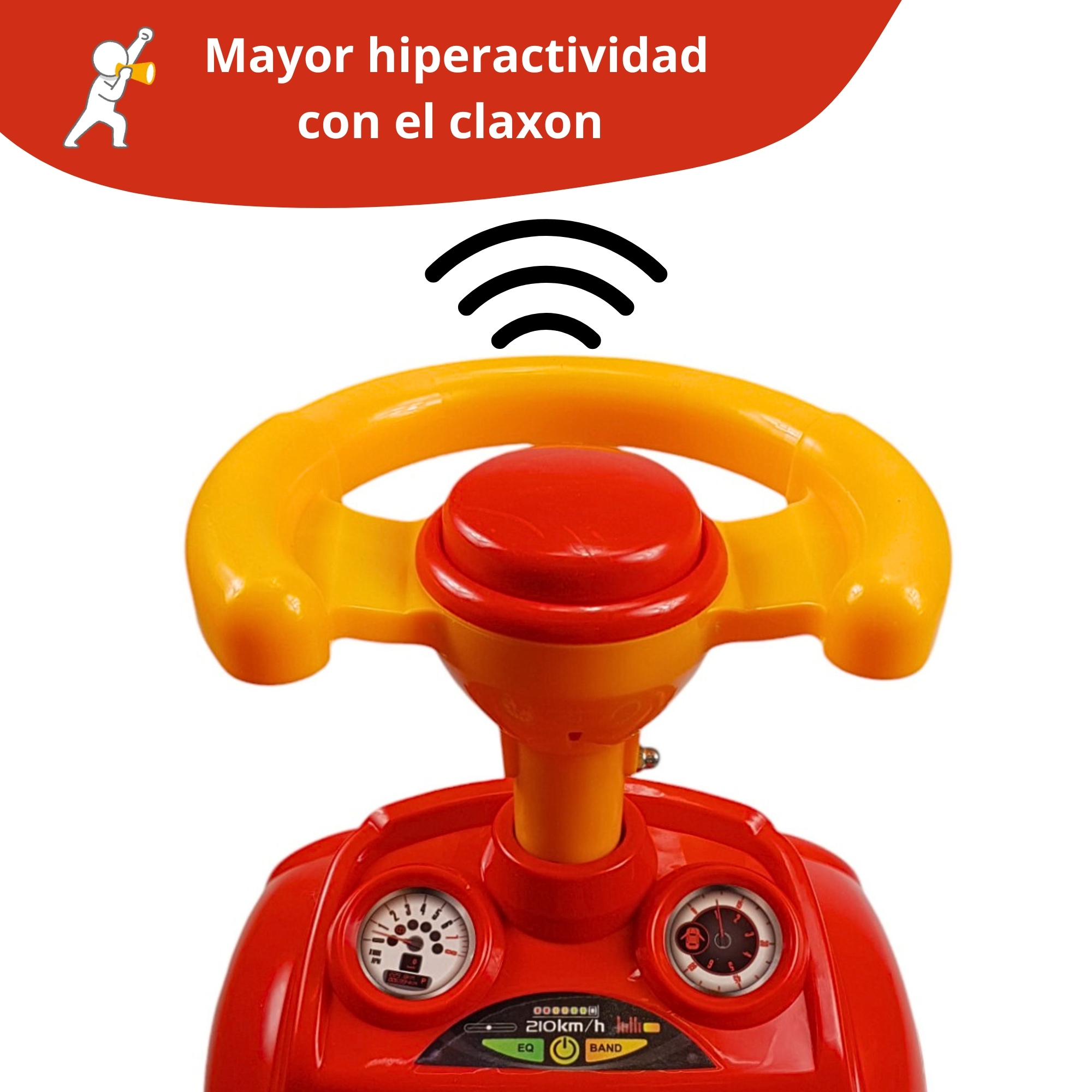 Montable para Niños Vocho Carrito Correpasillos de 51 cm - Rojo