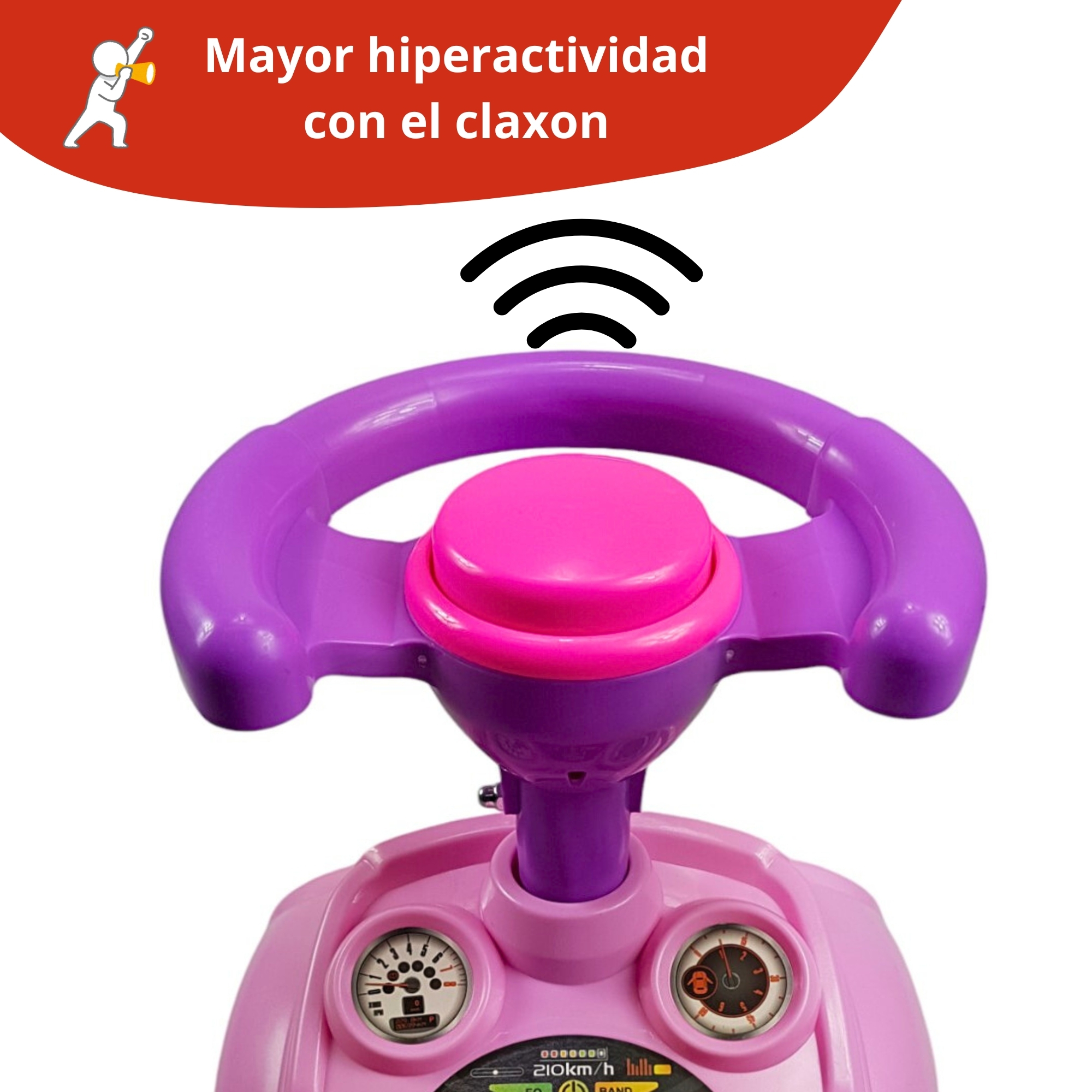 Montable para Niños Vocho Carrito Correpasillos de 51 cm - Rosa
