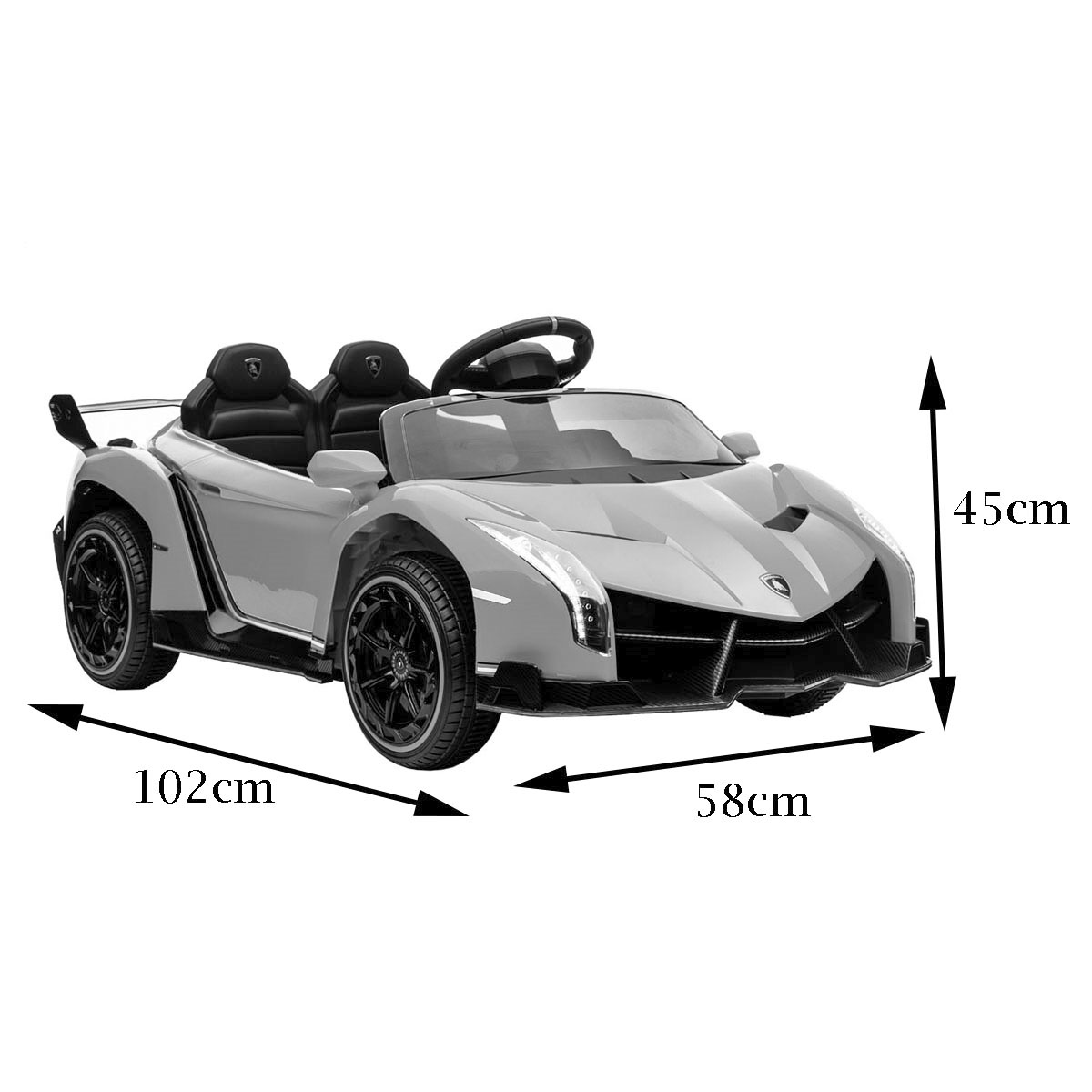 Carro Montable Electrico 12V Lamborghini Veneno XMX615B Negro