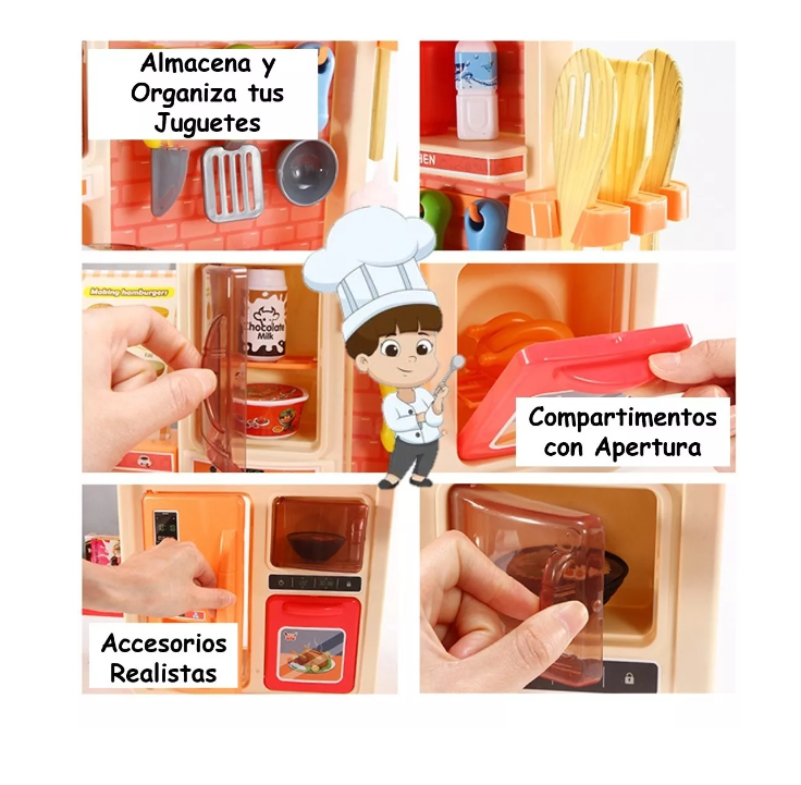 Cocina De Juguete Cocinita Chef Infantil Desarrollo Niñas T