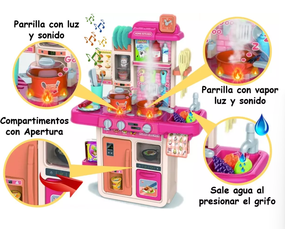 Cocina De Juguete Cocinita Chef Infantil Desarrollo Niñas T