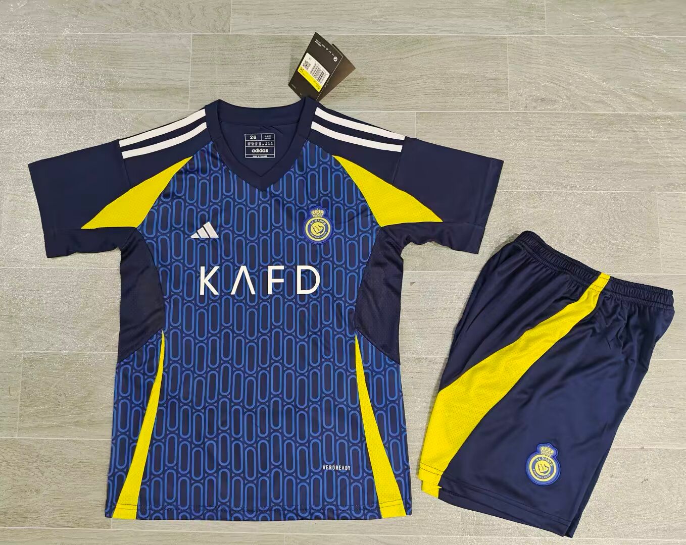 Nuevo! Jersey Al Nassr Arabia 2024/2025 Visita Azul Marino Niño Youth Talla 10 - 13 años 