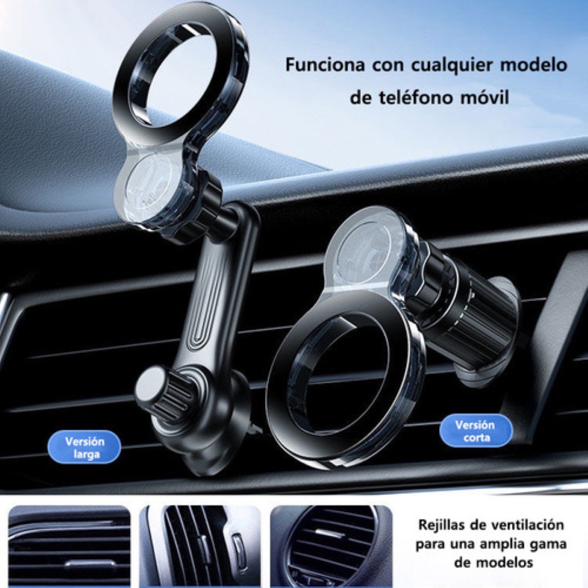 Soporte Magnético Celular Para Auto Magsafe Giratorio negro