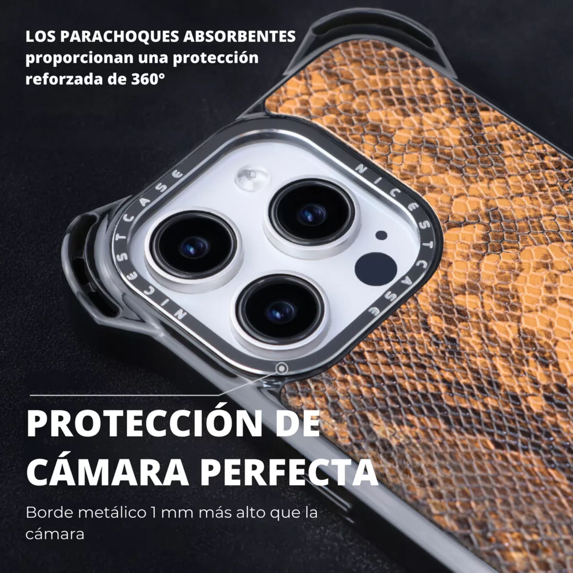 Funda Uso Rudo Para iPhone Ultra Bounce Animal Print Protector Compatible para iPhone 14 plus/15 plus / Estilo Boa