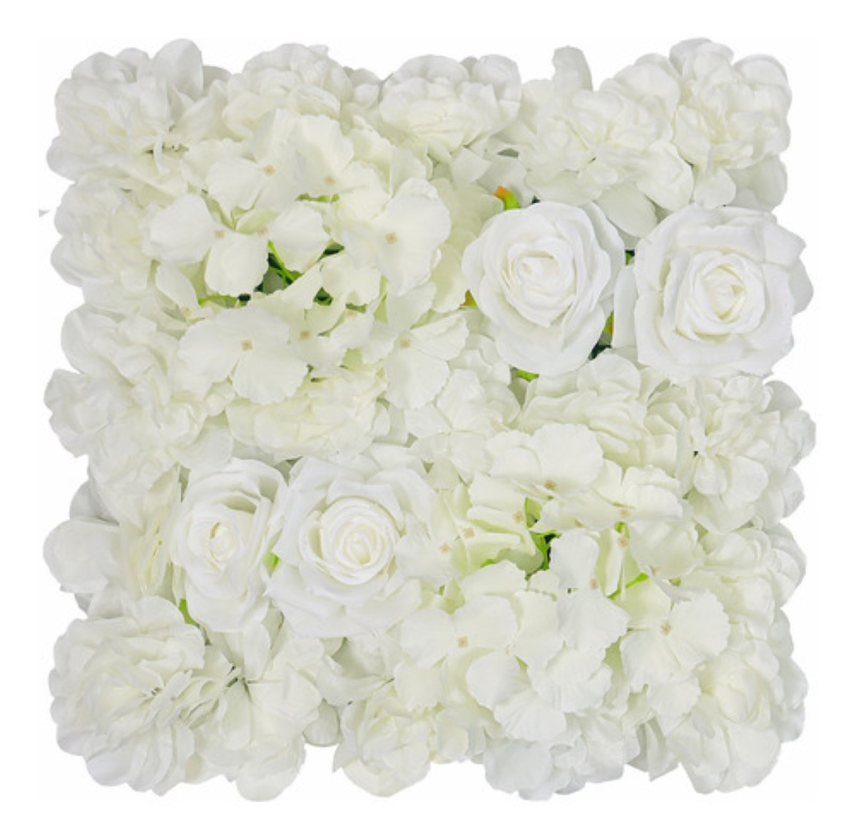 12 Panel De Flores Artificiales Muro Decorativos Rosas Pared blanco