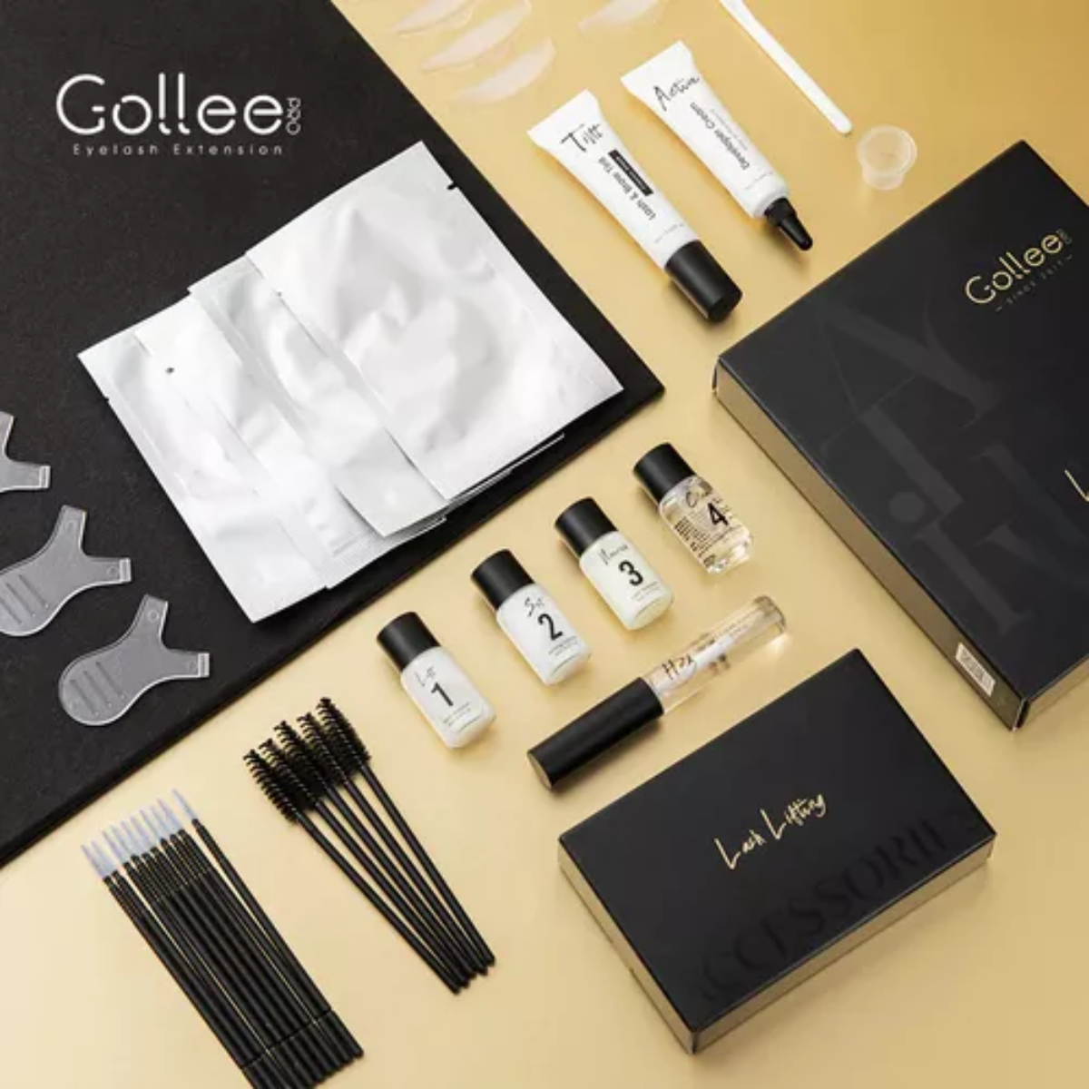 Kit Gollee Lash Lifting De Pestañas Laminado Ceja Con Tinta