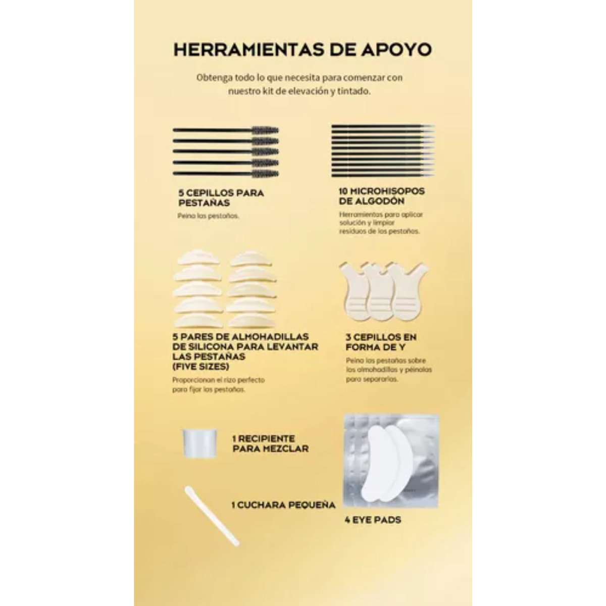 Kit Gollee Lash Lifting De Pestañas Laminado Ceja Con Tinta