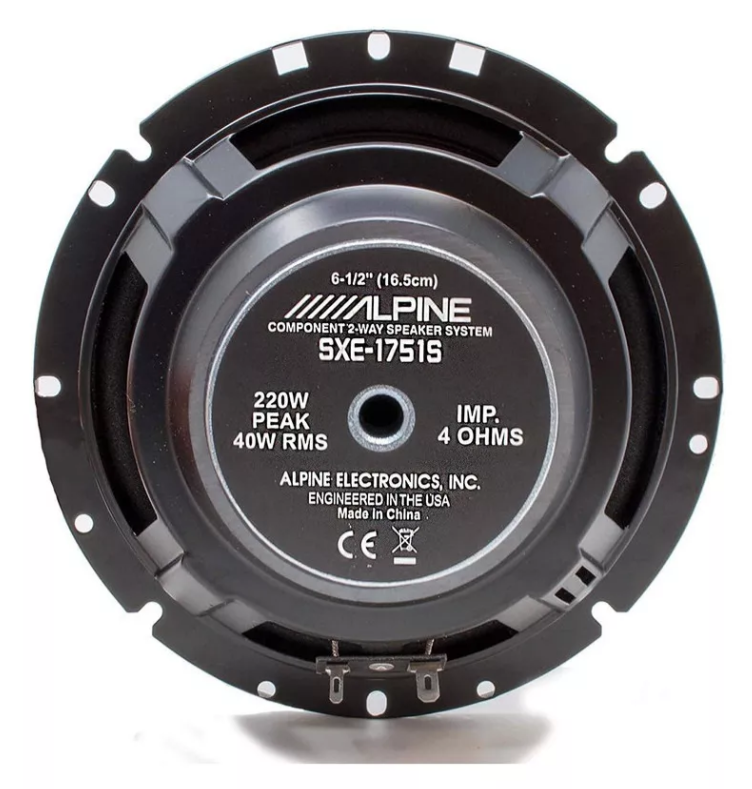 Set de Medios ALPINE SXE-1751S 40w RMS 6.5 Pulgadas 4 Ohms 2 Vías