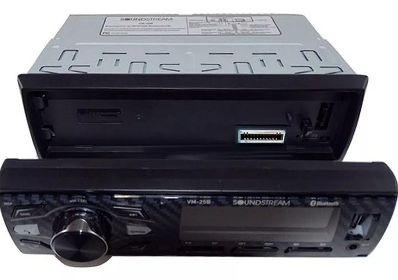 Autoestéreo 1 DIN SoundStream VM-25B Panel Desmontable/USB/Receptor FM/Bluetooth V5.0