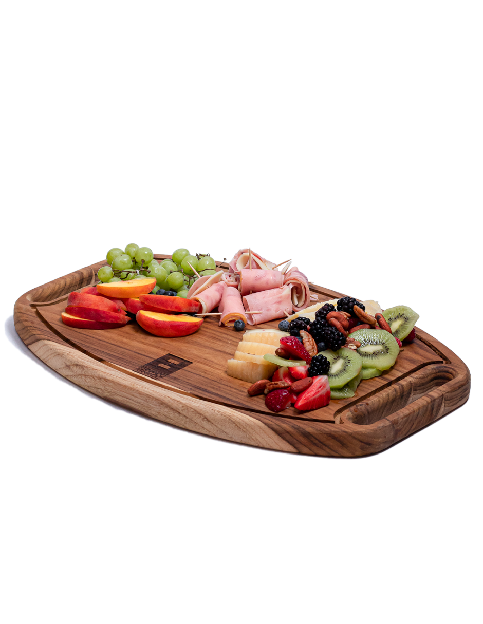 Tabla de Cortar Artesanal de Madera de Teca Modelo VIENA