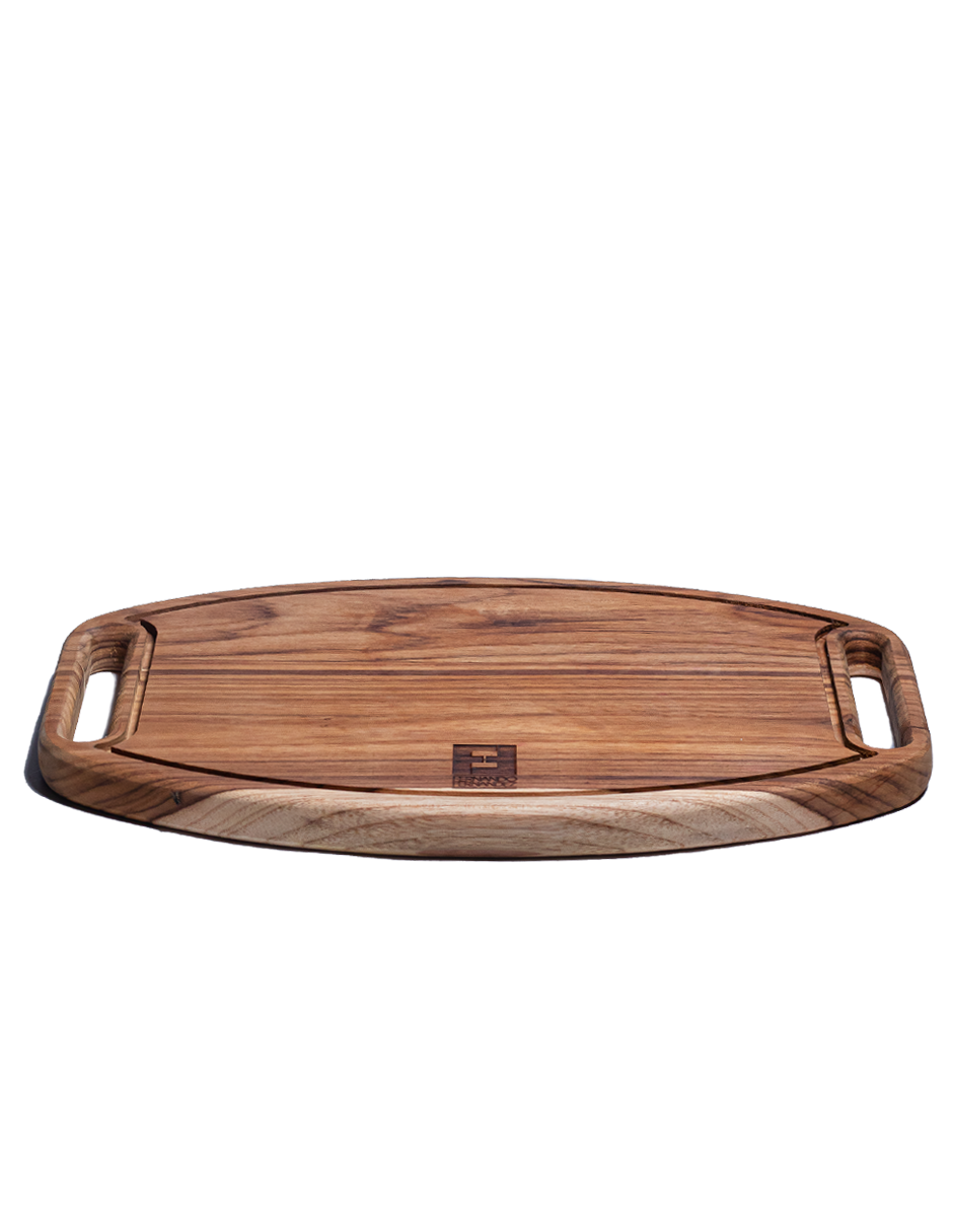Tabla de Cortar Artesanal de Madera de Teca Modelo VIENA