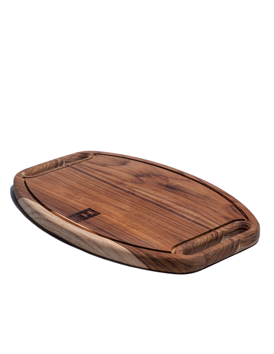 Tabla de Cortar Artesanal de Madera de Teca Modelo VIENA