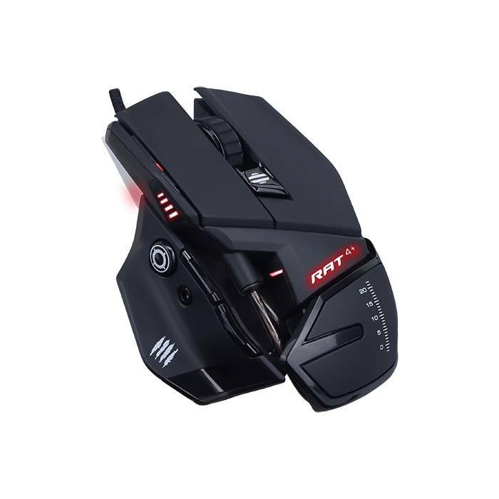 Mouse Gamer Mad Catz Óptico El Auténtico R.A.T. +4, Alámbrico, USB A, 7200DPI, Negro