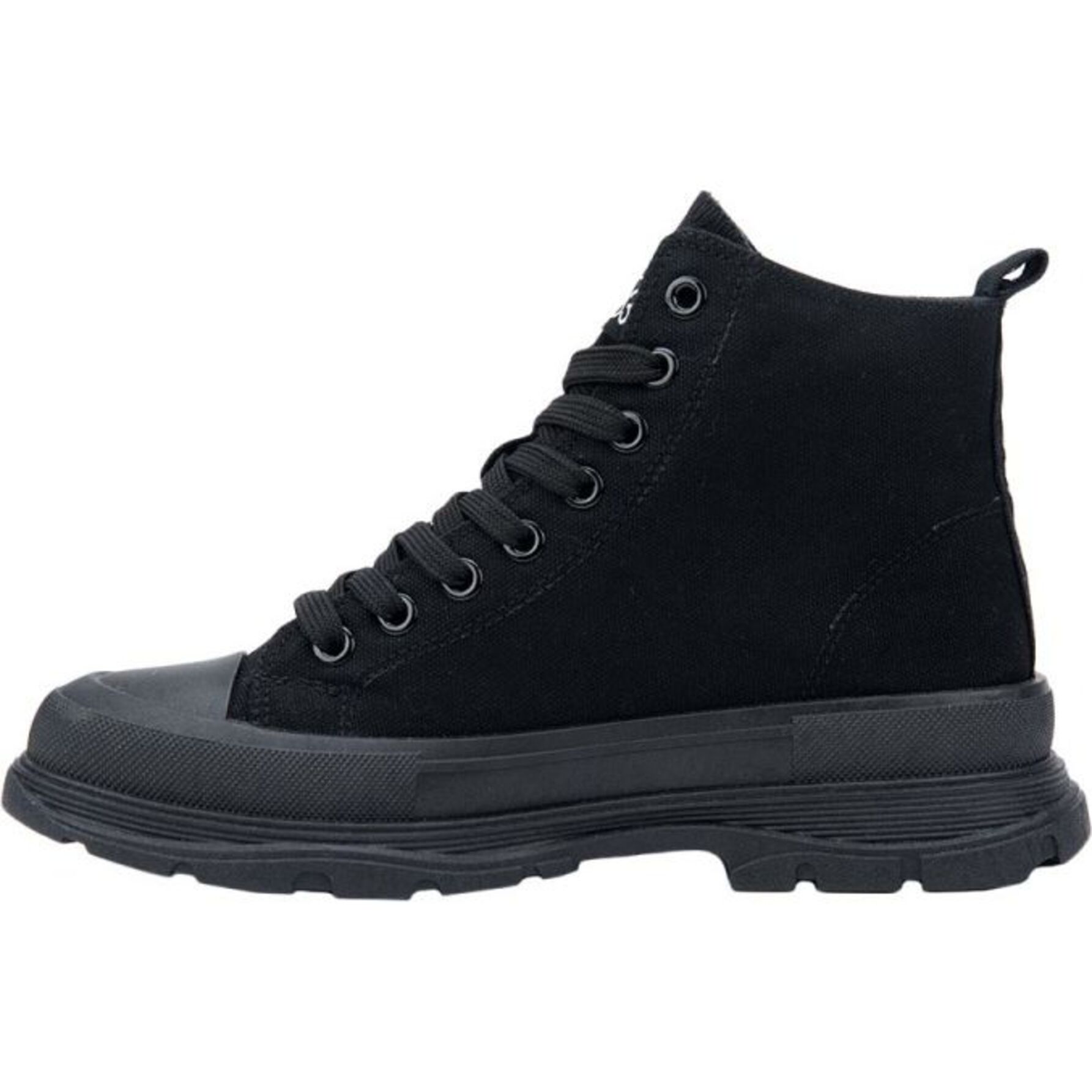 Botas para mujer, tipo tenis, de lona, urbanos, color negro, marca