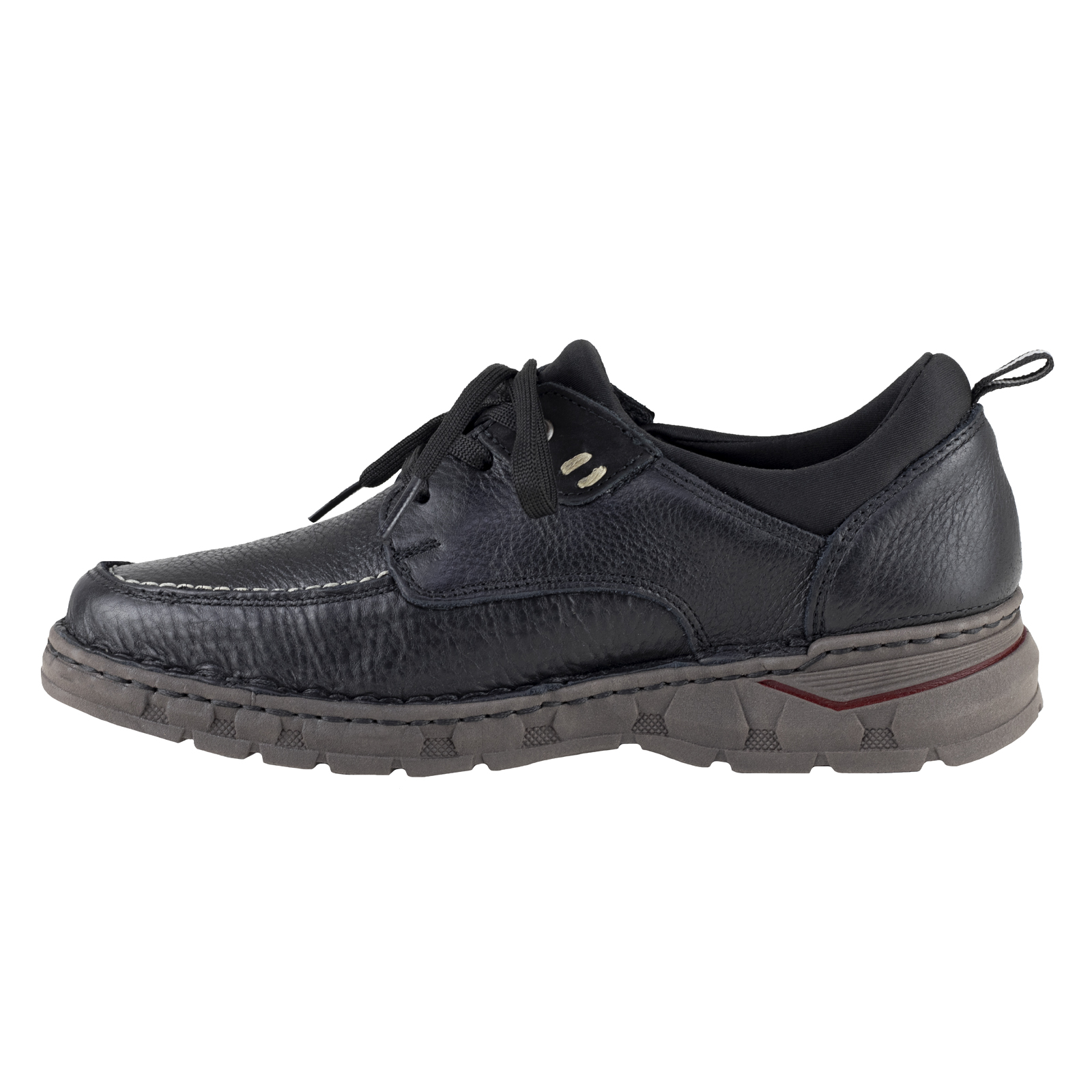 Zapato Negro Para Hombre Cocido Choclo Lobo Solo 9083 Graneado