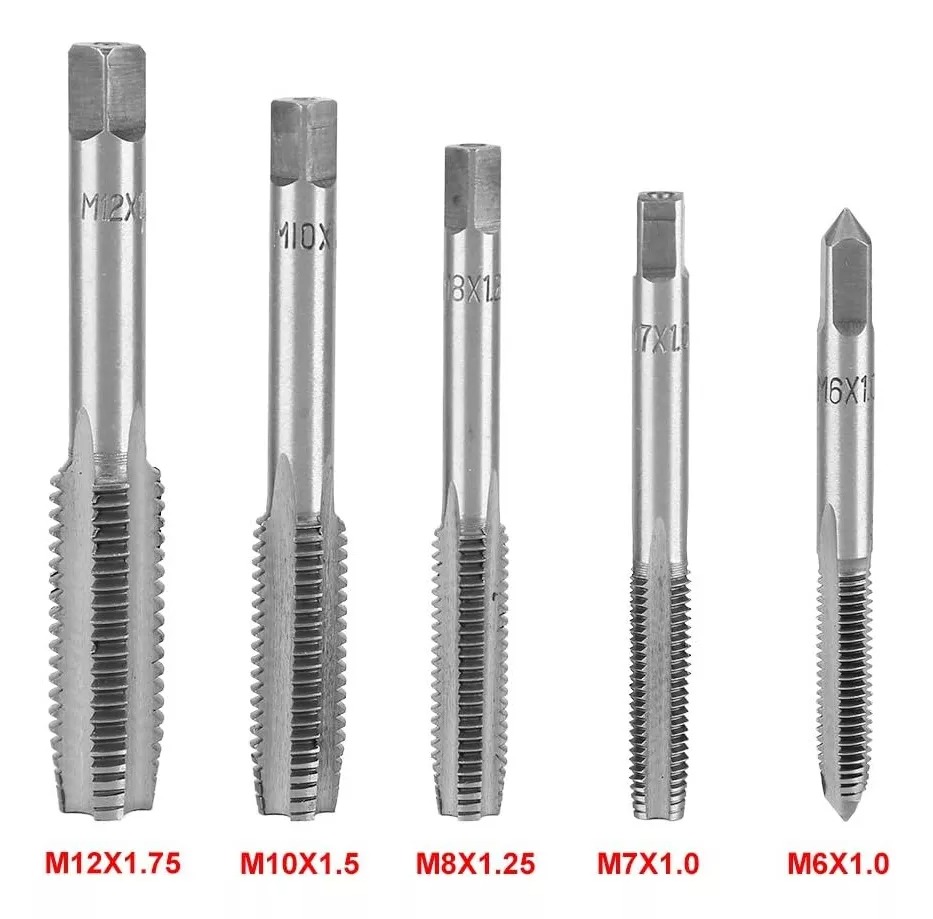 Kit De 20 Machuelos Con Maneral Broca Tipo Matraca Ajustable
