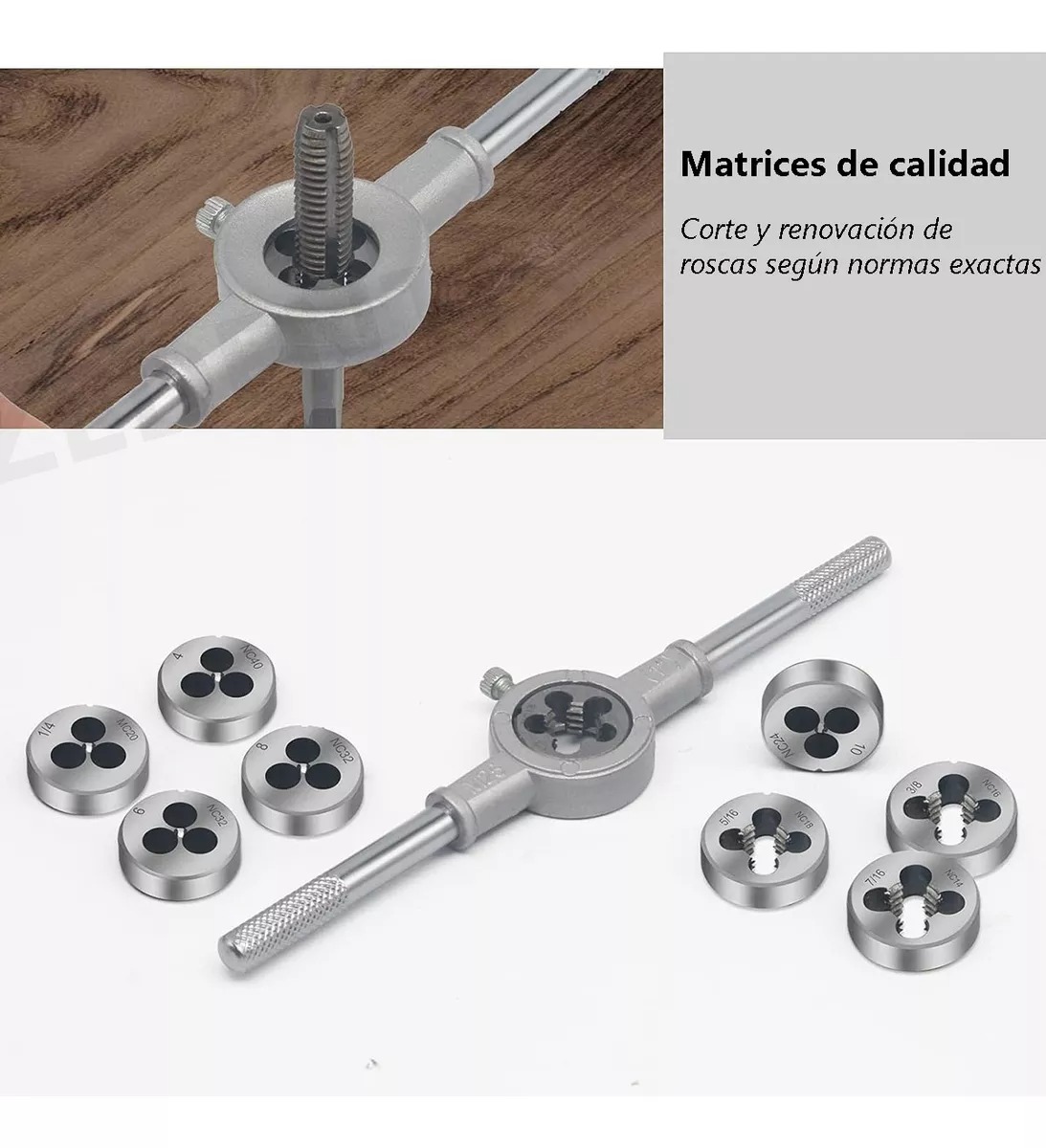 Kit De 20 Machuelos Con Maneral Broca Tipo Matraca Ajustable