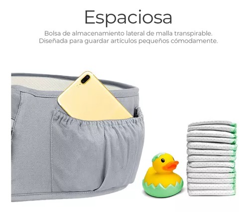 Cangurera Portabebé Raganet Mochila Multifuncional Con Asiento Bebé Color 