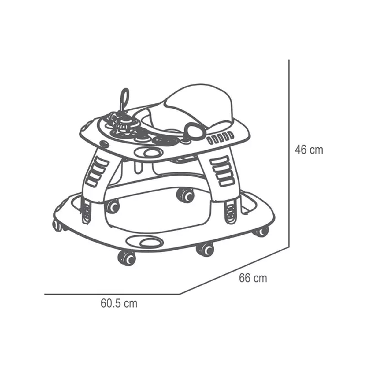 Andadera Para Bebe Prinsel Sonic Rojo.
