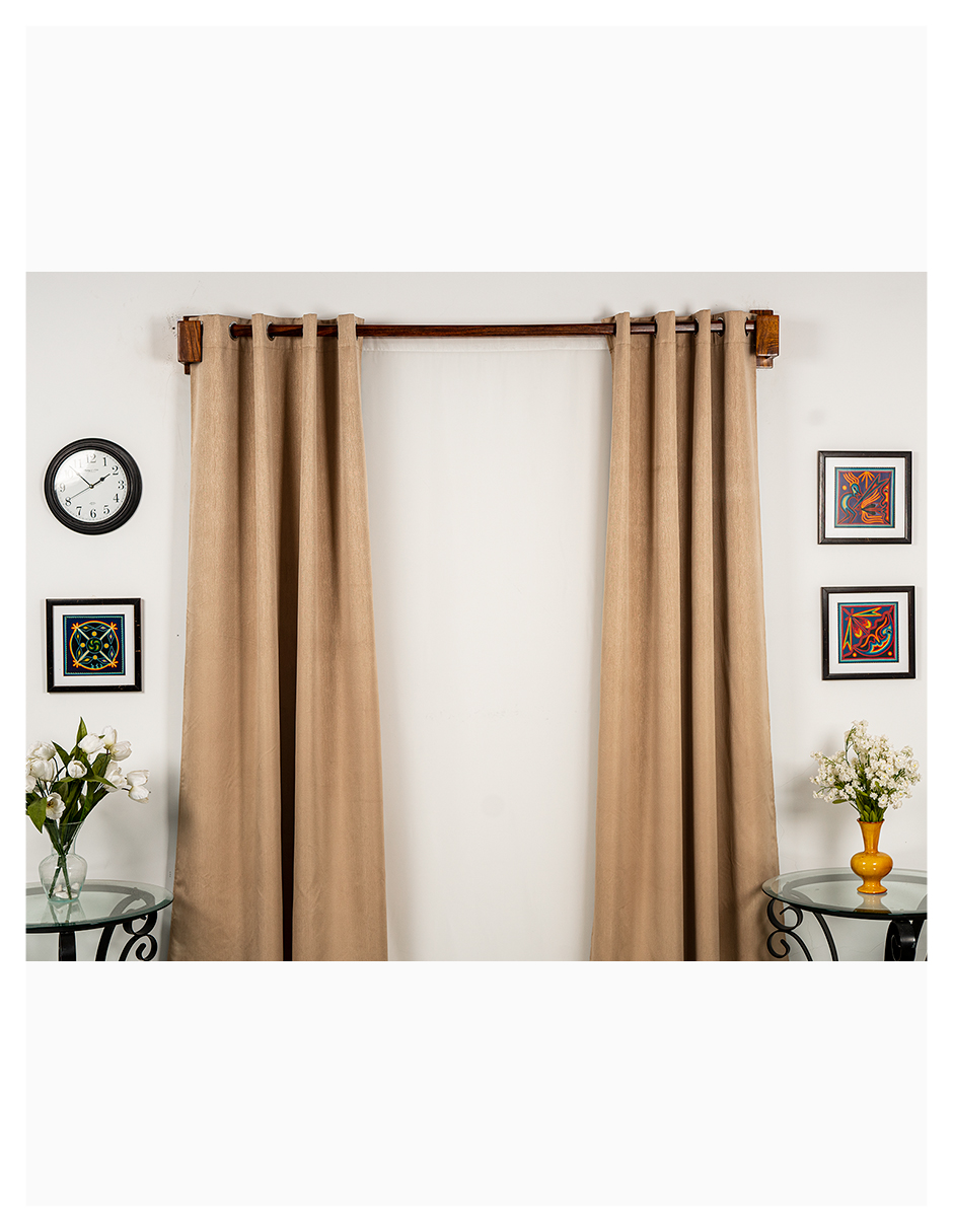 Cortinero Artesanal de Madera Riviera Doble Parota 2.40 m