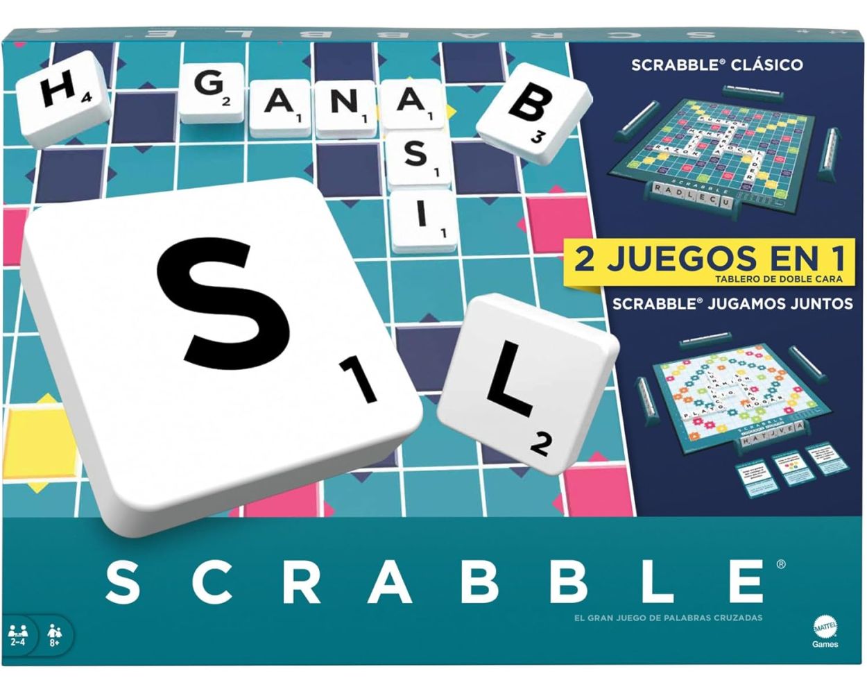 Juego De Mesa Scrabble 2 en 1 HXM54 Mattel