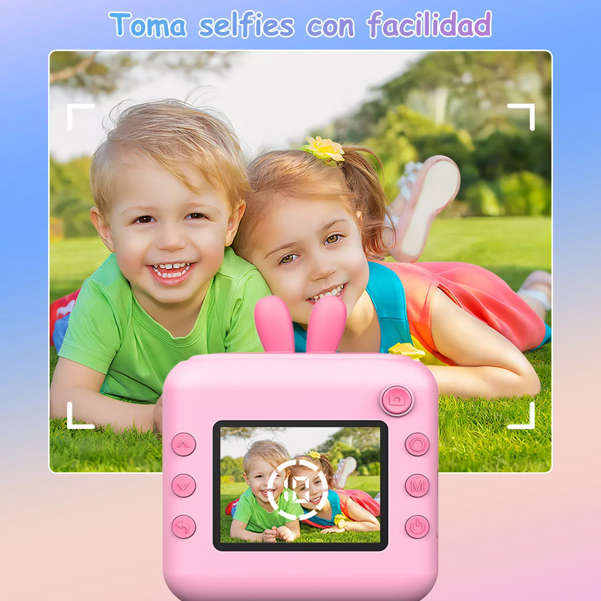Cámara Instantánea Para Niños Con Impresión – 1080P Y Pantalla De 2.4”, Incluye Papel Y Tarjeta De 32 GB, Juguete Educativo Con Juegos Y Filtros Para 3-12 Años