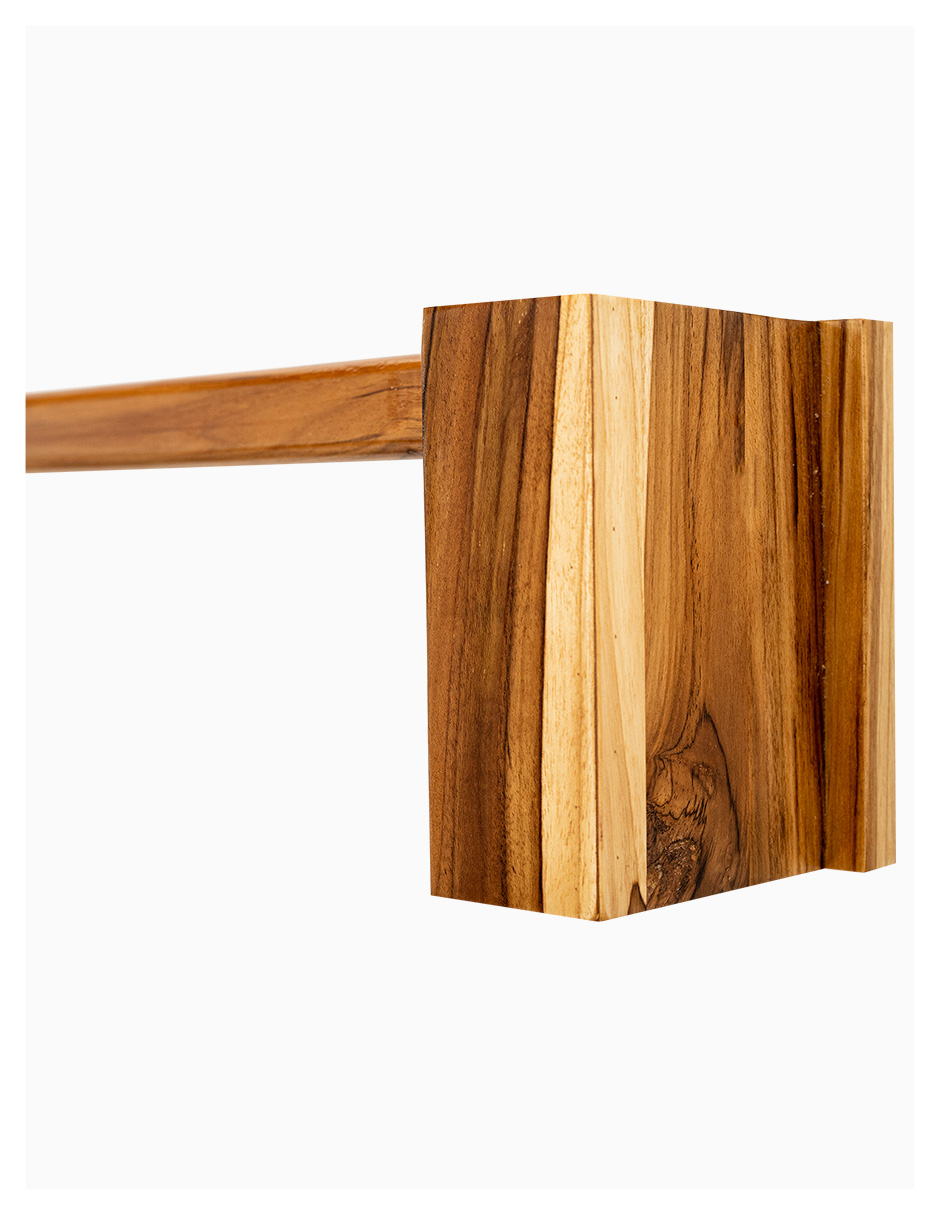 Cortinero Artesanal de Madera Riviera Alto Teka 2.40 m