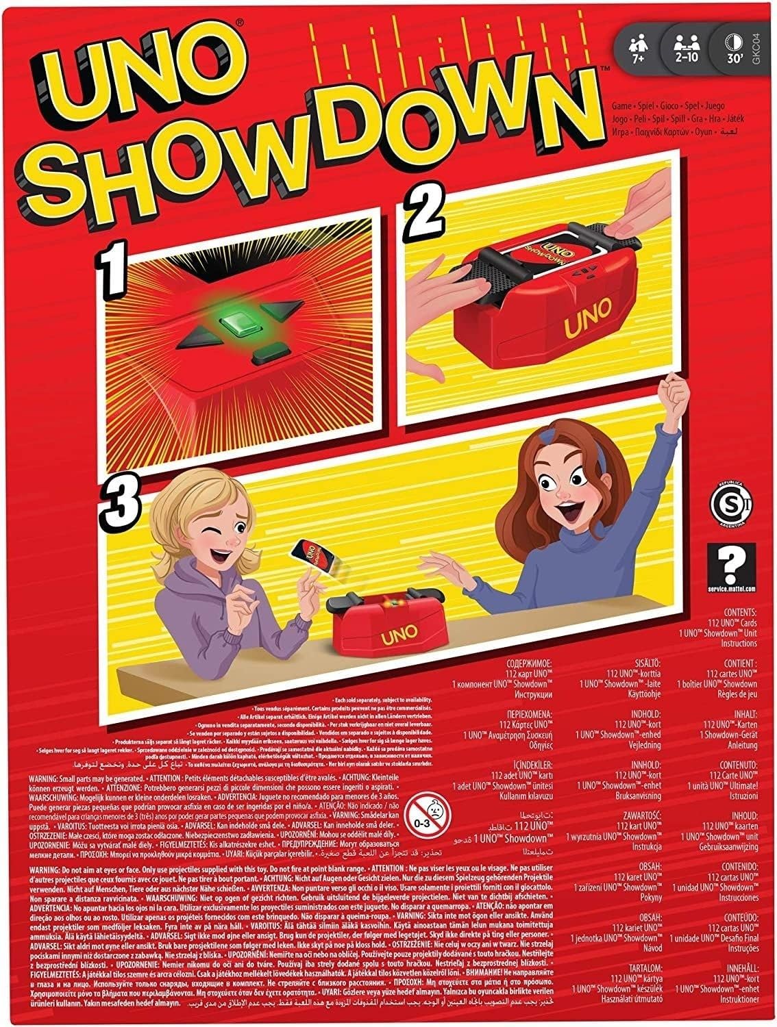 Juego De Cartas Familiar Uno Showdown Mattel GkC04