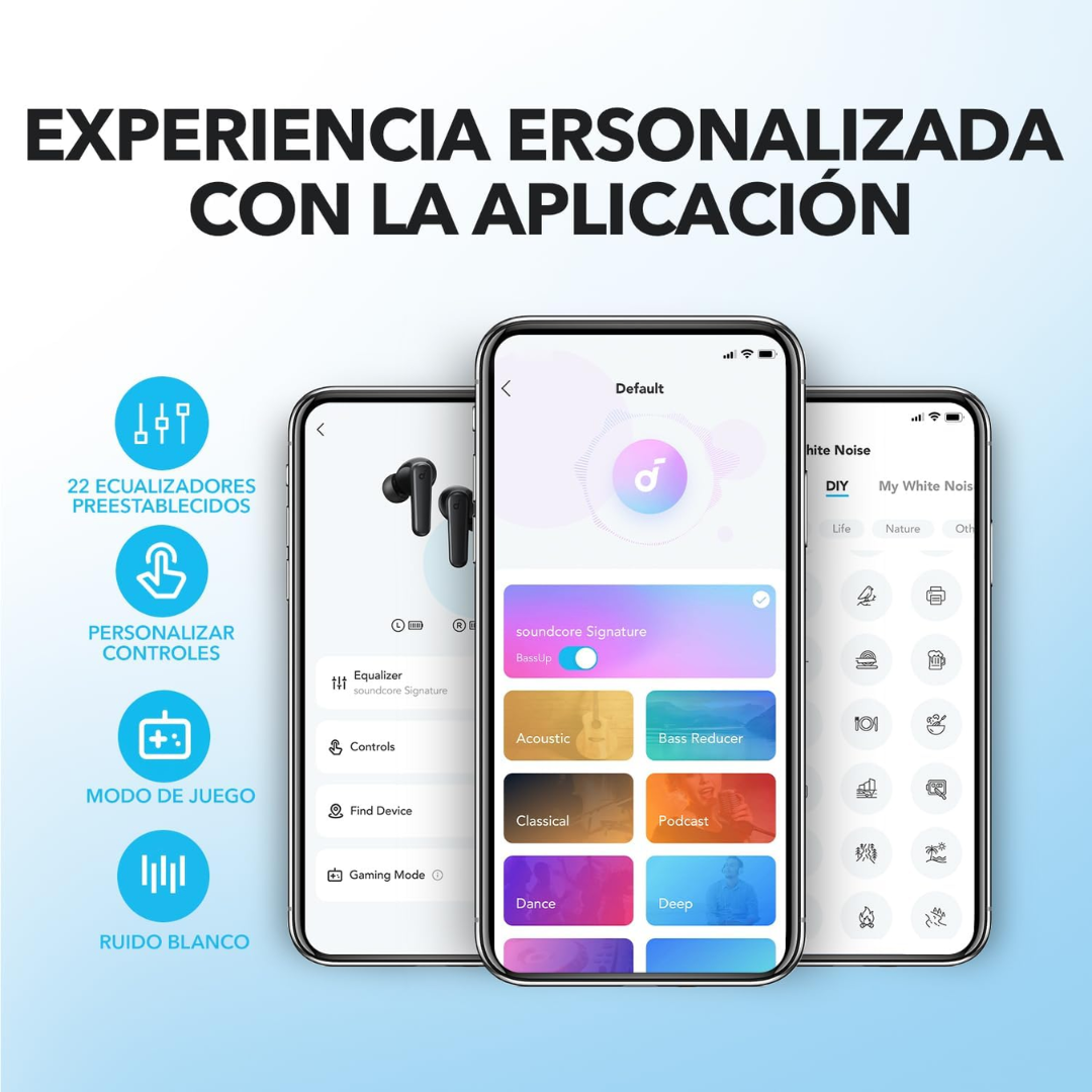 Anker Soundcore P20i Auriculares Inalámbricos Bluetooth, 30H Reproducción, Big Bass, IPX5