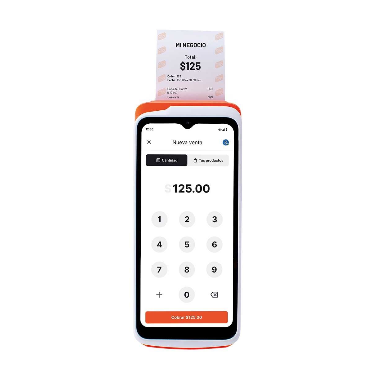 Terminal Clip Total 2 la batería dura mas y puedes tener comandas para tu restaurante