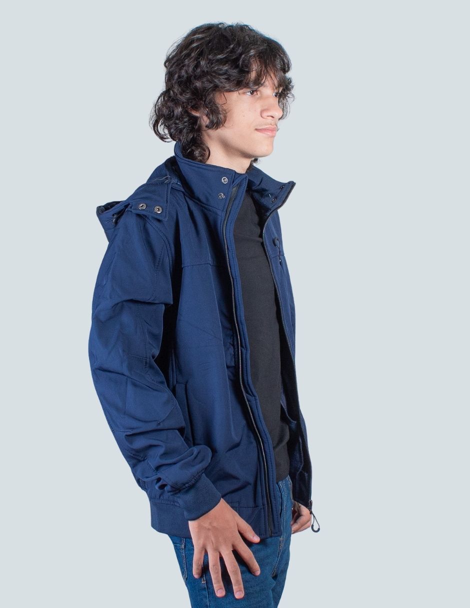 Chamarra casual tipo neopreno abrigada RIB