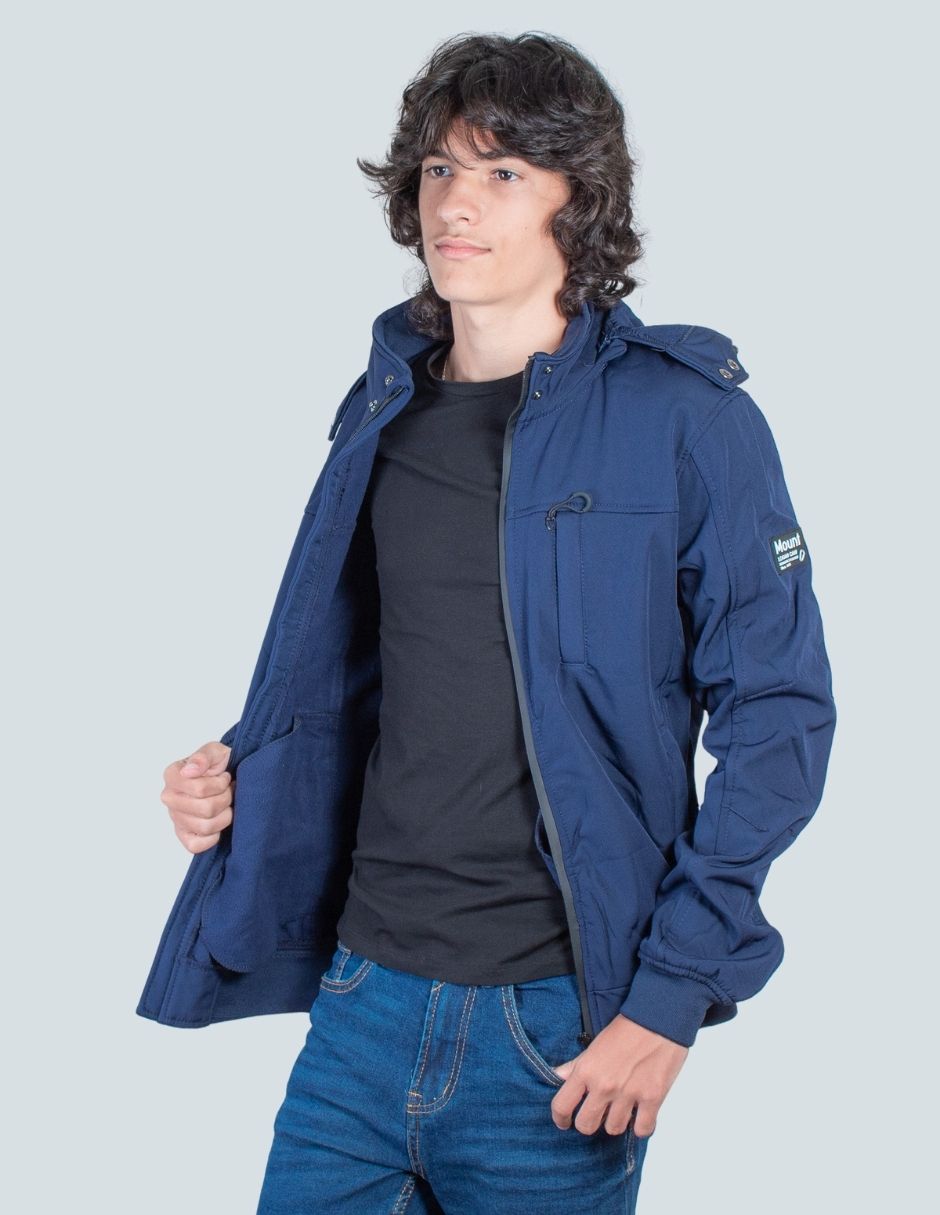 Chamarra casual tipo neopreno abrigada RIB