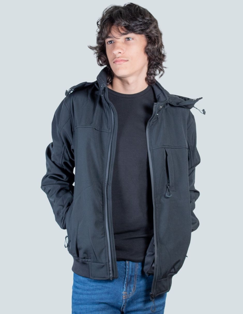 Chamarra casual tipo neopreno abrigada RIB