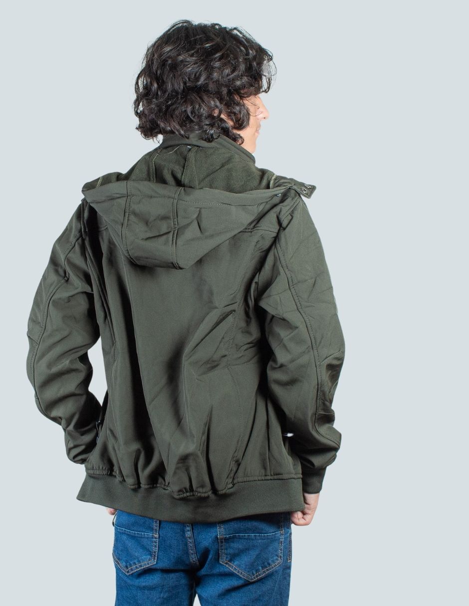 Chamarra casual tipo neopreno abrigada RIB