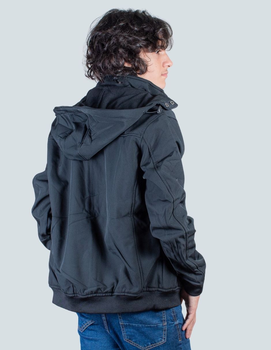 Chamarra casual tipo neopreno abrigada RIB