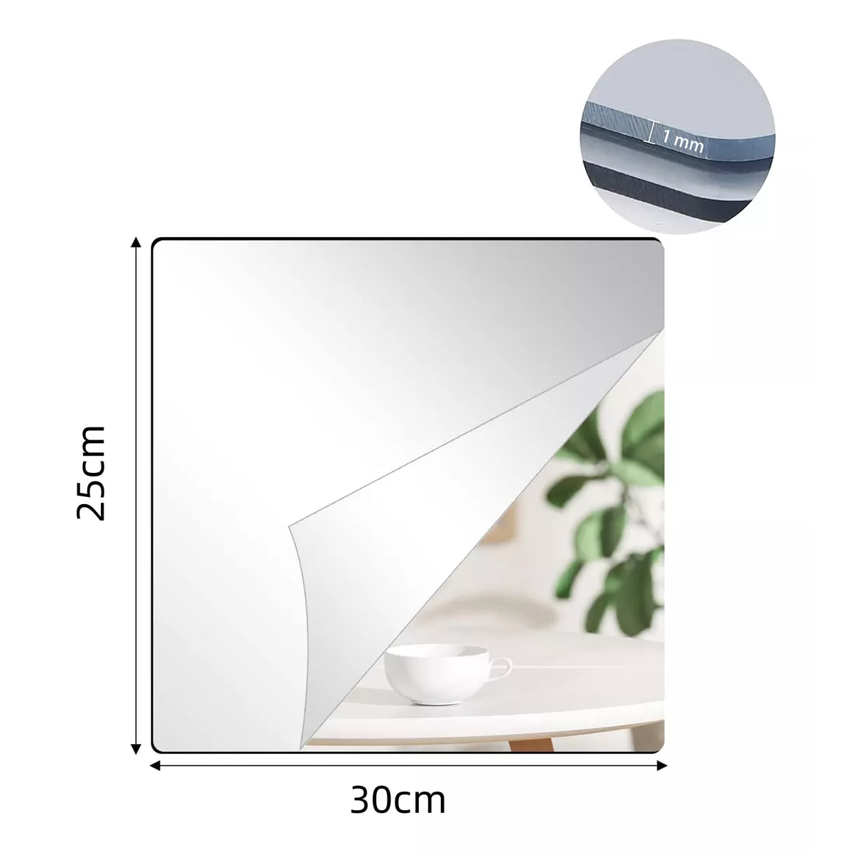 Espejos Pared Adhesivo Acrílico Decorativos Instillable 6pc