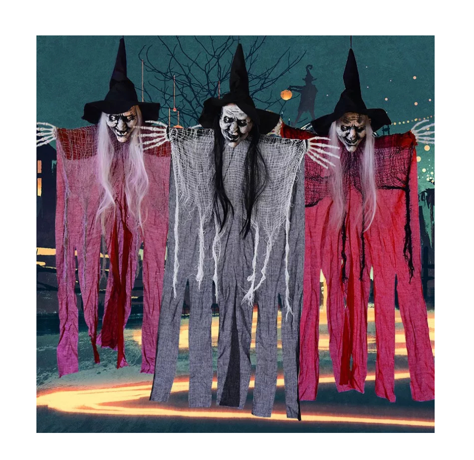 Halloween Bruja Colgante Decoración De Fantasmas negro