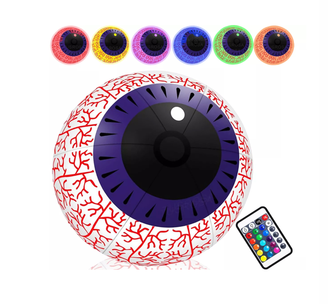Halloween Decor Ojo Fantasma Inflable Led Diseño Antivuelco