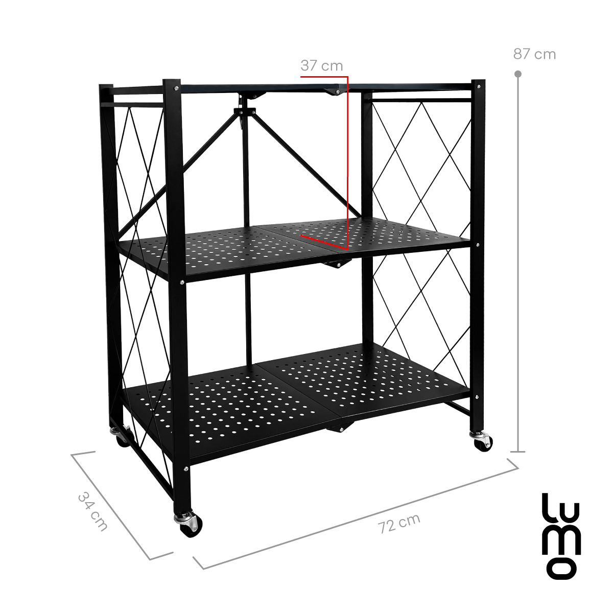 Estante Rack Organizador 3 Niveles Plagable Metalico.