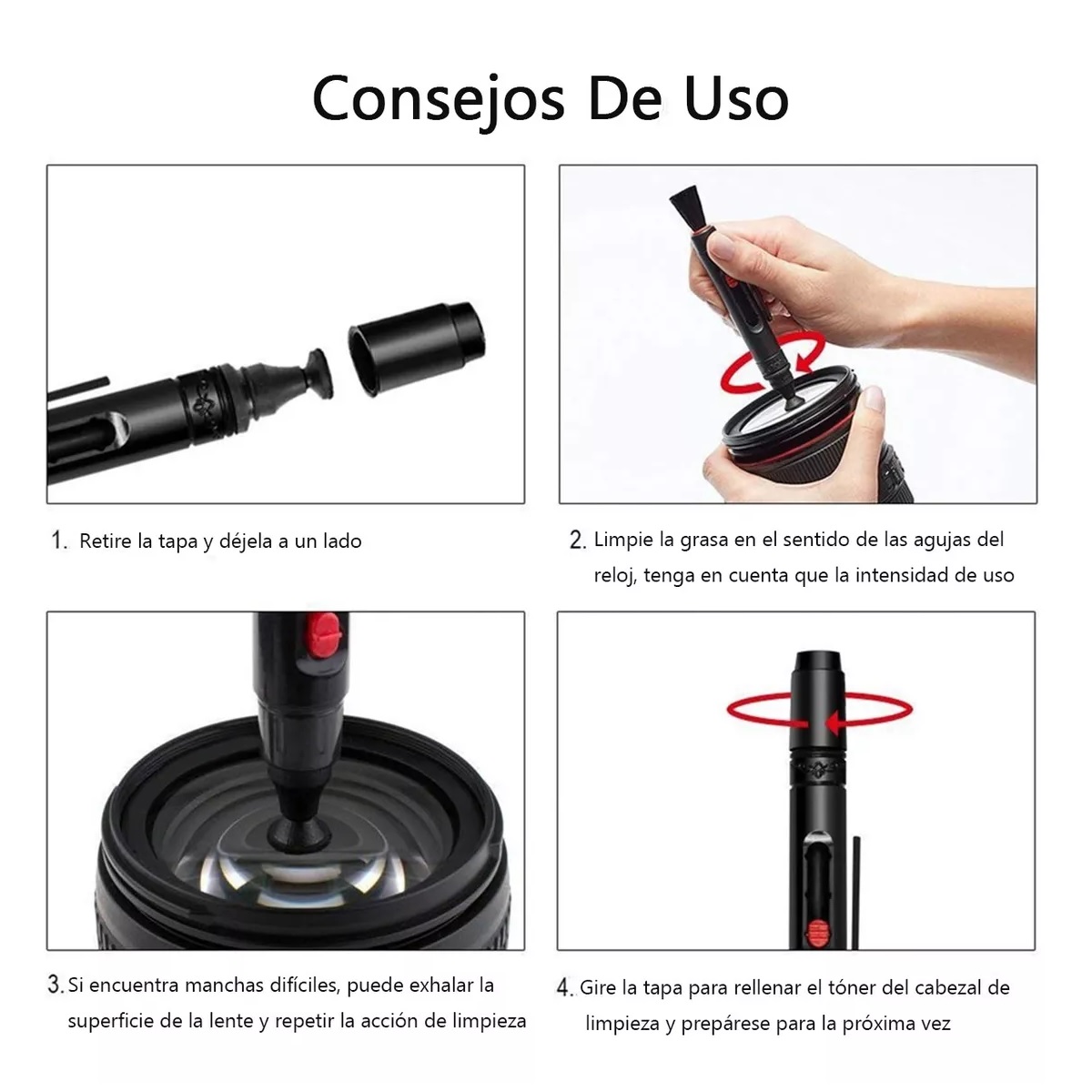 Kit De Limpieza Profesional Para Cámaras Réflex Digitales