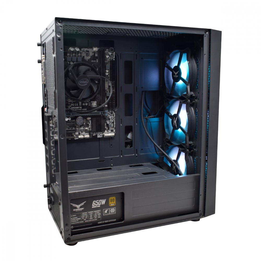 Gabinete Naceb Cypher con Ventana RGB, Midi-Tower, ATX, USB 3.0/2.0, Negro