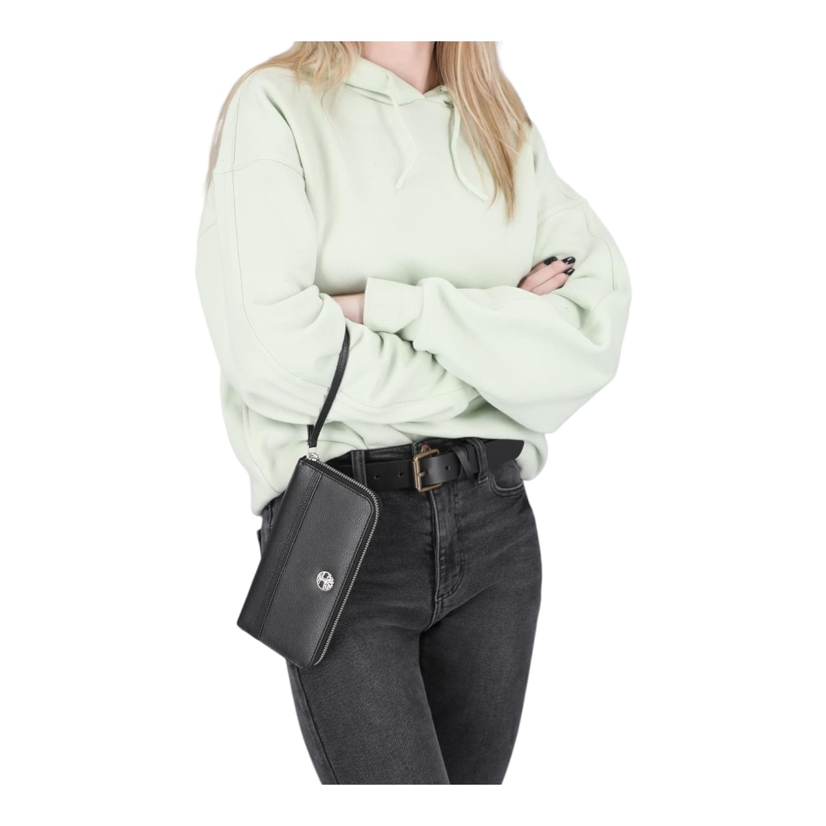 Cartera Timberland Portafolios De Piel Con Rfid Para Mujer