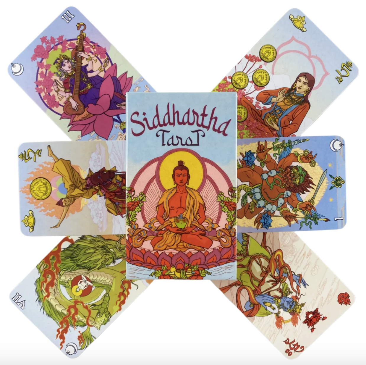 Tarot Siddhartha Un Viaje Espiritual A Través Del Arte - 78 Cartas