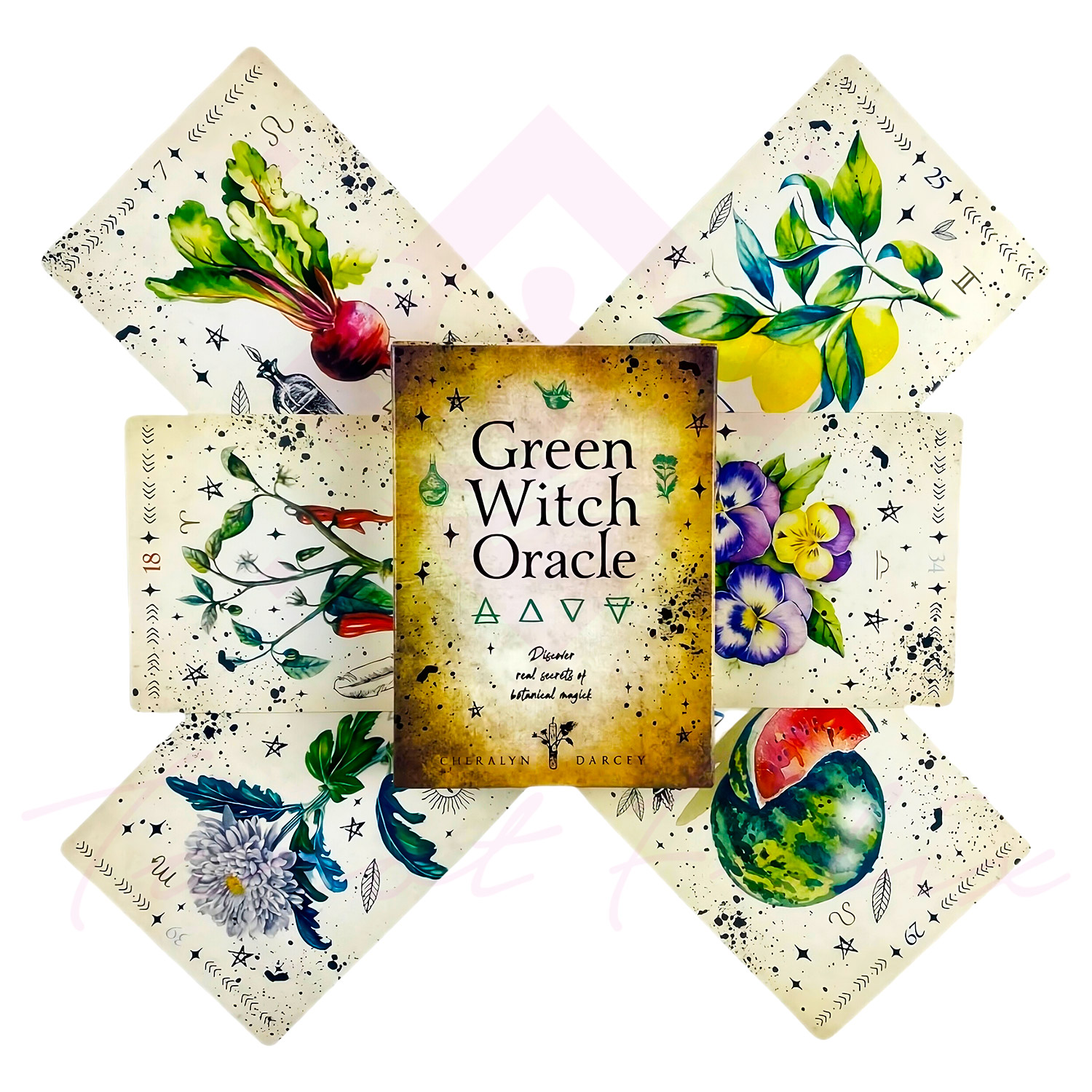 Oráculo Bruja Verde (Green Witch) Guía Botánica Para La Espiritualidad - 44 Cartas