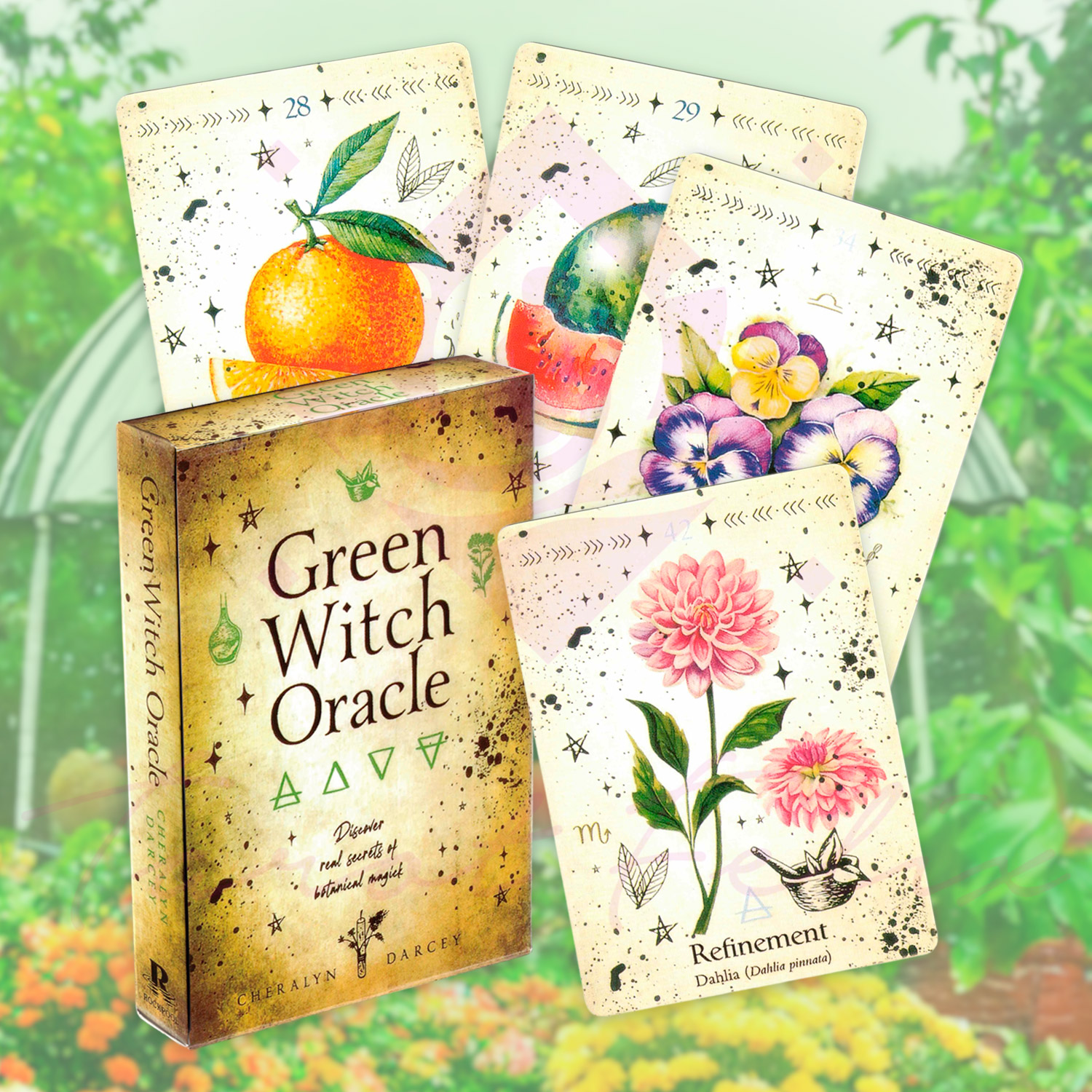 Oráculo Bruja Verde (Green Witch) Guía Botánica Para La Espiritualidad - 44 Cartas