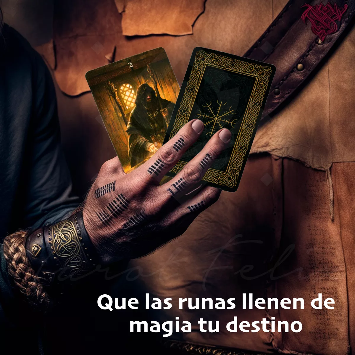Tarot De Runas Vikingas Sabiduría Ancestral De Los Dioses - 78 Cartas